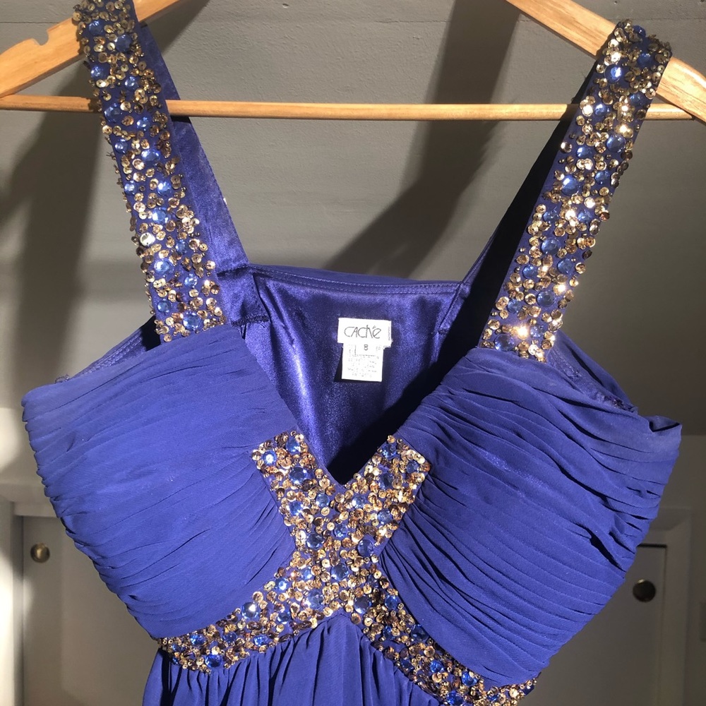 Purple sequin Caché cocktail dress